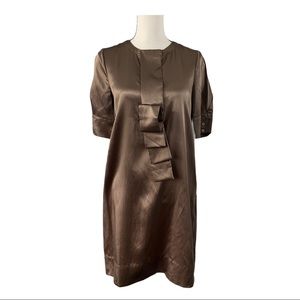 BCBGMaxAzria NWT Taupe Silk Dress XS